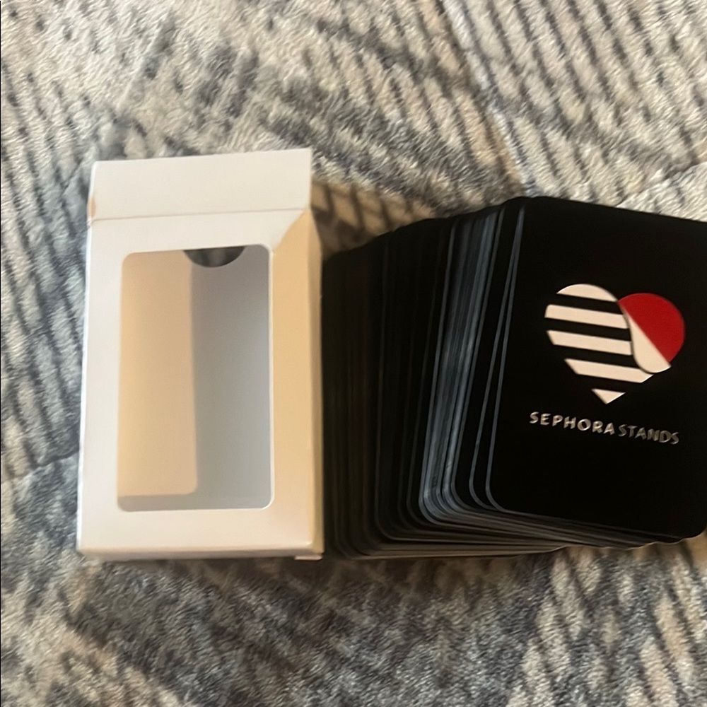 Sephora Playing Cards with Red and Black Accents